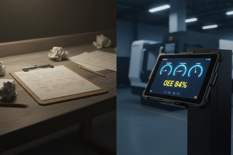 Rucno pracenje u odnosu na oee dashboard